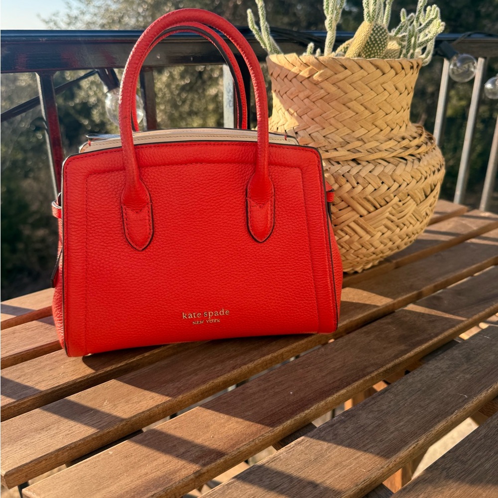 Ridiculously cute Kate Spade ♠️ Knott Mini Satchel in Tamarillo